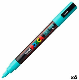 Verfstift Posca PC3M F aquagroen | 6 stuks