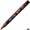 Verfstift Posca PC3M F bruin | 6 stuks