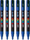 Verfstift Posca PC3M F donkerblauw | 6 stuks
