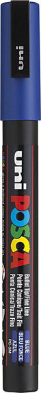 Verfstift Posca PC3M F donkerblauw