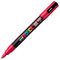 Verfstift Posca PC3M F donkerrood | 6 stuks