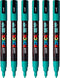Verfstift Posca PC3M F emeraldgroen | 6 stuks