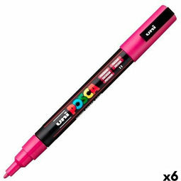 Verfstift Posca PC3M F fuchsia | 6 stuks