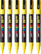 Verfstift Posca PC3M F geel | 6 stuks