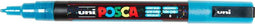 Verfstift posca pc3m f glitter lichtblauw