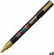 Verfstift Posca PC3M F goud | 6 stuks