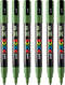 Verfstift Posca PC3M F kaki | 6 stuks