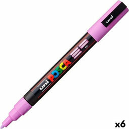 Verfstift Posca PC3M F lavendel | 6 stuks
