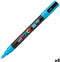Verfstift Posca PC3M F lichtblauw | 6 stuks