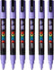 Verfstift Posca PC3M F lila | 6 stuks