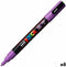 Verfstift Posca PC3M F paars | 6 stuks