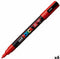 Verfstift Posca PC3M F rood | 6 stuks