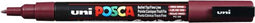 Verfstift Posca PC3M F wijnrood | 6 stuks