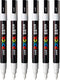Verfstift Posca PC3M F wit | 6 stuks
