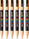 Verfstift Posca PC3M F zalmroze | 6 stuks