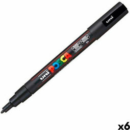 Verfstift Posca PC3M F zwart | 6 stuks