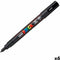 Verfstift Posca PC3M F zwart | 6 stuks