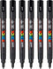 Verfstift Posca PC3M F zwart | 6 stuks