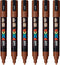 Verfstift Posca PC5M M bruin | 6 stuks