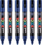 Verfstift Posca PC5M M donkerblauw | 6 stuks