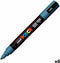 Verfstift Posca PC5M M leisteengrijs | 6 stuks