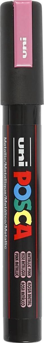 Verfstift posca pc5m m metallic roze