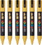 Verfstift posca pc5m m oker | 6 stuks