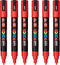 Verfstift Posca PC5M M rood | 6 stuks
