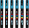 Verfstift posca pc5m m smaragdgroen | 6 stuks