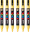 Verfstift posca pc5m m strogeel | 6 stuks