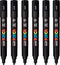 Verfstift Posca PC5M M zwart | 6 stuks