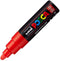 Verfstift posca pc7m b rood | 6 stuks