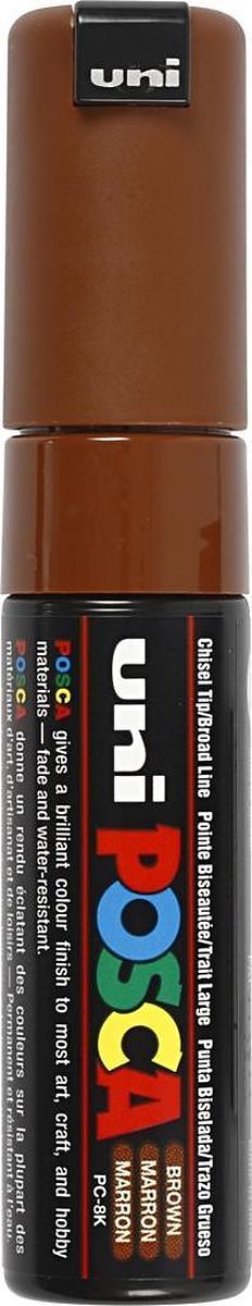 Verfstift posca pc8k b schuin bruin