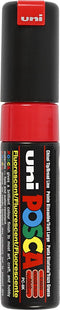 Verfstift posca pc8k b schuin fluor rood