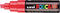 Verfstift posca pc8k b schuin fluor rood