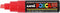 Verfstift posca pc8k b schuin fluor rood