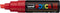 Verfstift posca pc8k b schuin fluor rood