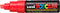 Verfstift posca pc8k b schuin fluor rood
