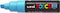 Verfstift posca pc8k b schuin fluor turquoise