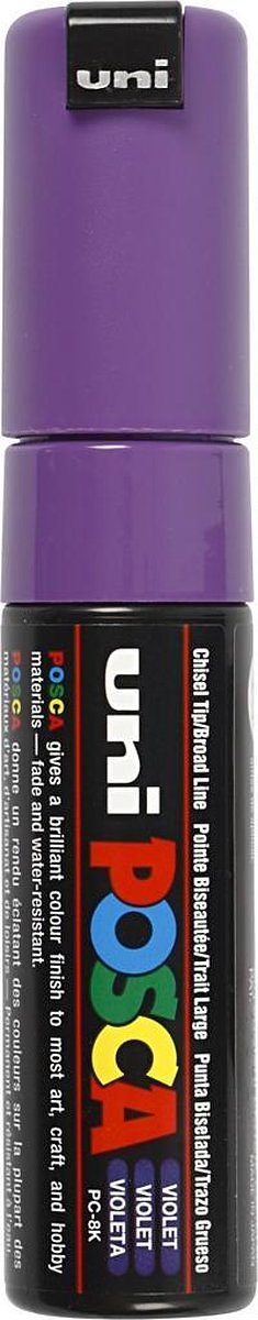 Verfstift posca pc8k b schuin paars