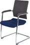 Vergaderstoel - 045 conferentiestoel zit bla rugl zwa mesh verchr