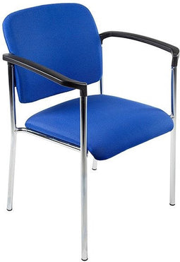 Vergaderstoel Bonanza Blauw met Chroom frame