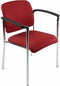 Vergaderstoel Bonanza Bordeaux met Chrome frame