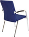 Vergaderstoel F240 4-poots met chrome onderstel in rode stof