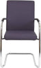 Vergaderstoel F240 met slede chrome onderstel blauw