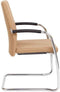 Vergaderstoel F240 met slede chrome onderstel rood