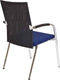 Vergaderstoel F260 4-poots frame met zwarte rug mesh en beige zitting
