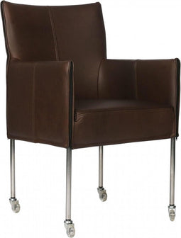 Vergaderstoel Floris 56CMx64CMx90CM (bdh) Chroom Kers