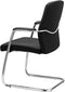 Vergaderstoel hoge rug Elan in zwart leatherlook