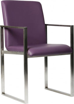 Vergaderstoel Irene 51,5CMx64,5CMx89CM (bdh) RVS Geelgoud